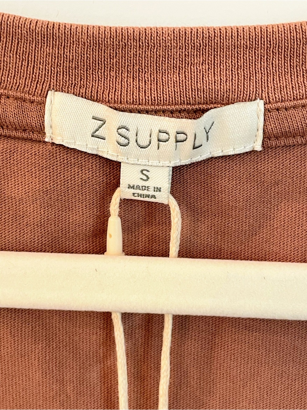 Z Supply Sloane V-Neck Cropped Tank Top in Teakwood Brown - Picture 4 of 4